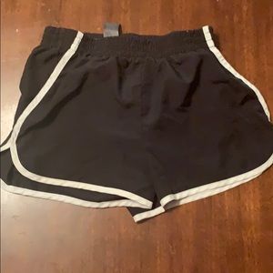 Black and white shorts